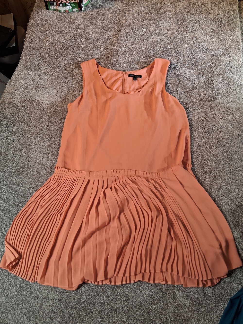 Banana Republic Women Coral Dream Pleated Tie Front Dress